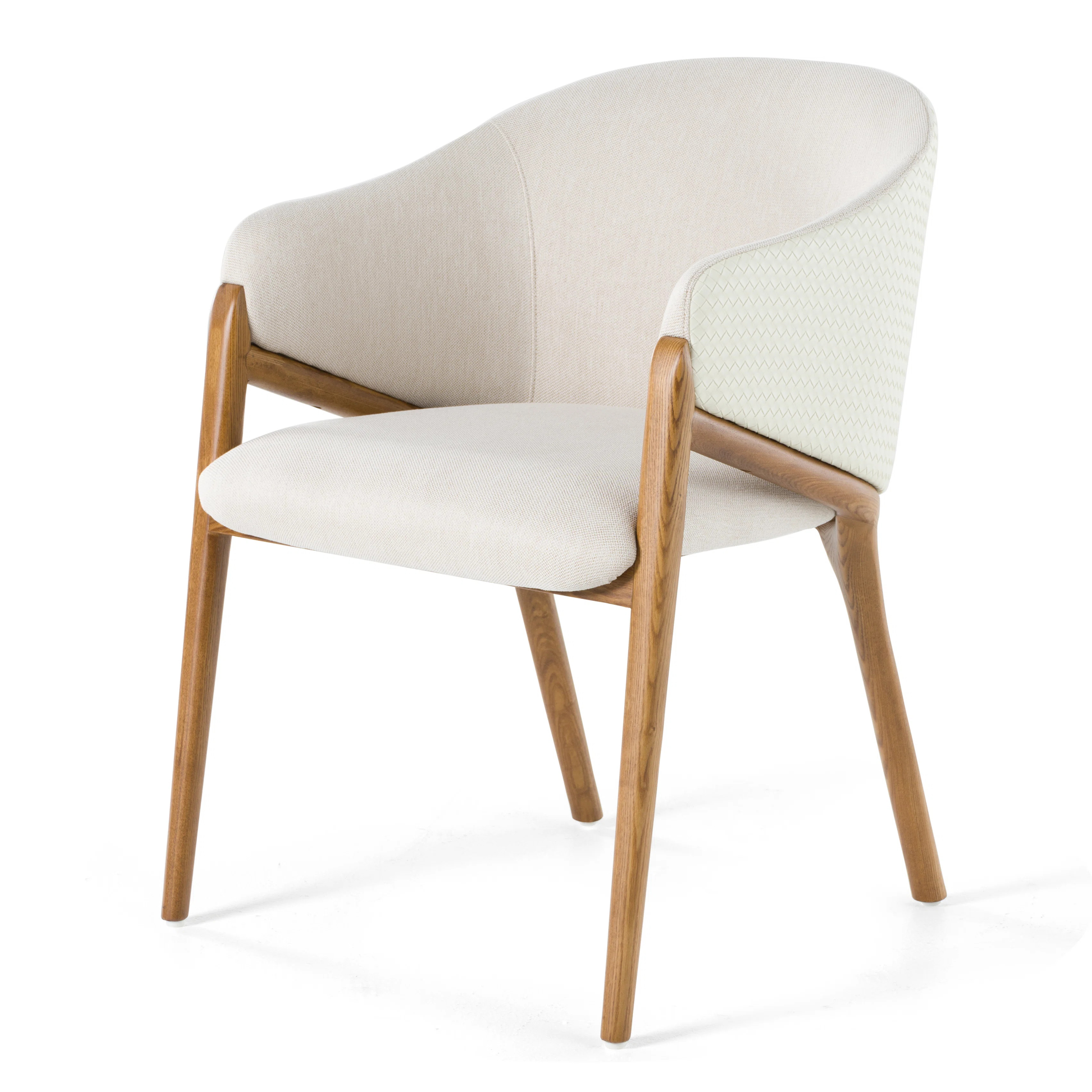 AllModern Coffey Solid Back Arm Chair in Walnut/Cream & Reviews | Wayfair | Wayfair North America