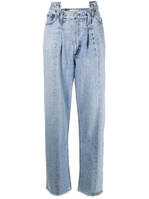 Pieced Angled straight-leg jeans | Farfetch (US)