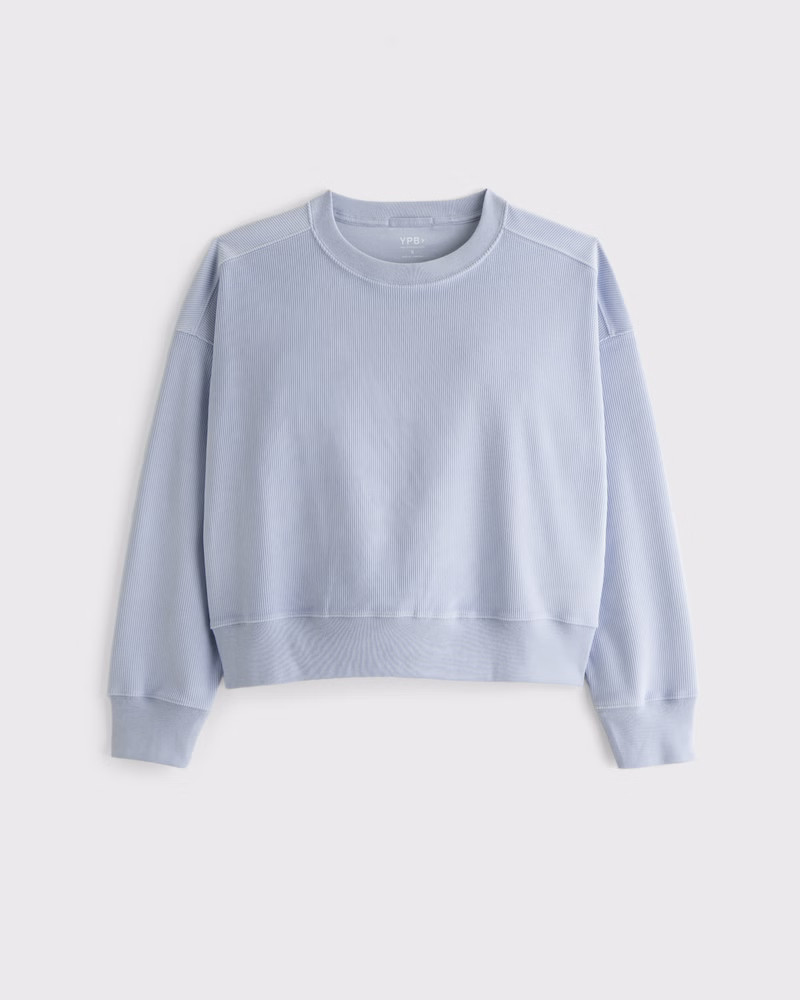 Abercrombie & Fitch Women's YPB Soft Crew in Blue Smoke - Size XXS | Abercrombie & Fitch (US)