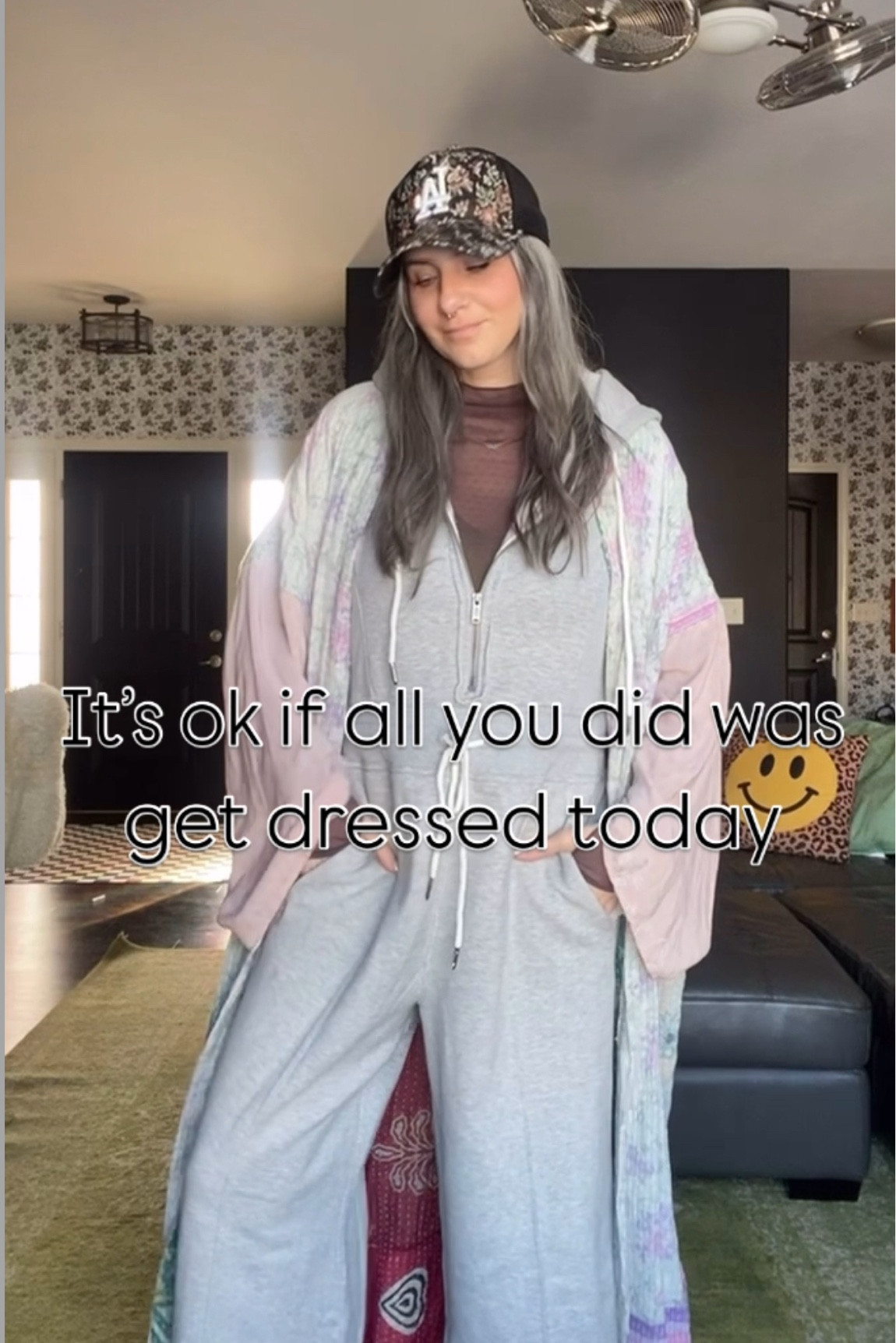 Free people jumpsuit . TTS I’m in a small . Thick sweatshirt material 
Puma shoes tts size 

#LTKFindsUnder50 #LTKOver40 #LTKStyleTip