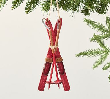 Red Skis Ornament | Pottery Barn (US)