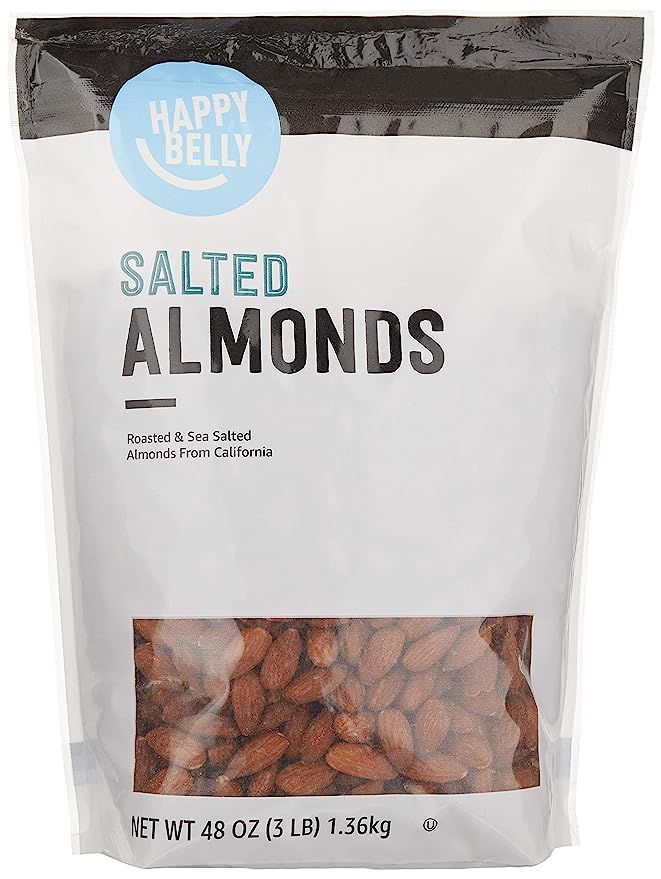 Amazon Brand - Happy Belly Roasted & Salted California Almonds, 48 Ounce | Amazon (US)