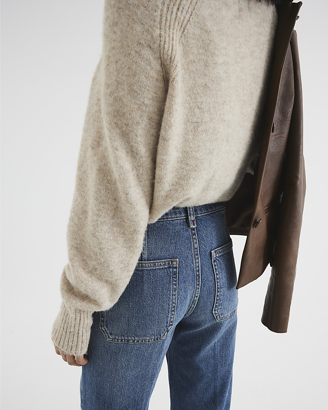 Blue high waisted flare wide fit jeans | River Island (UK & IE)