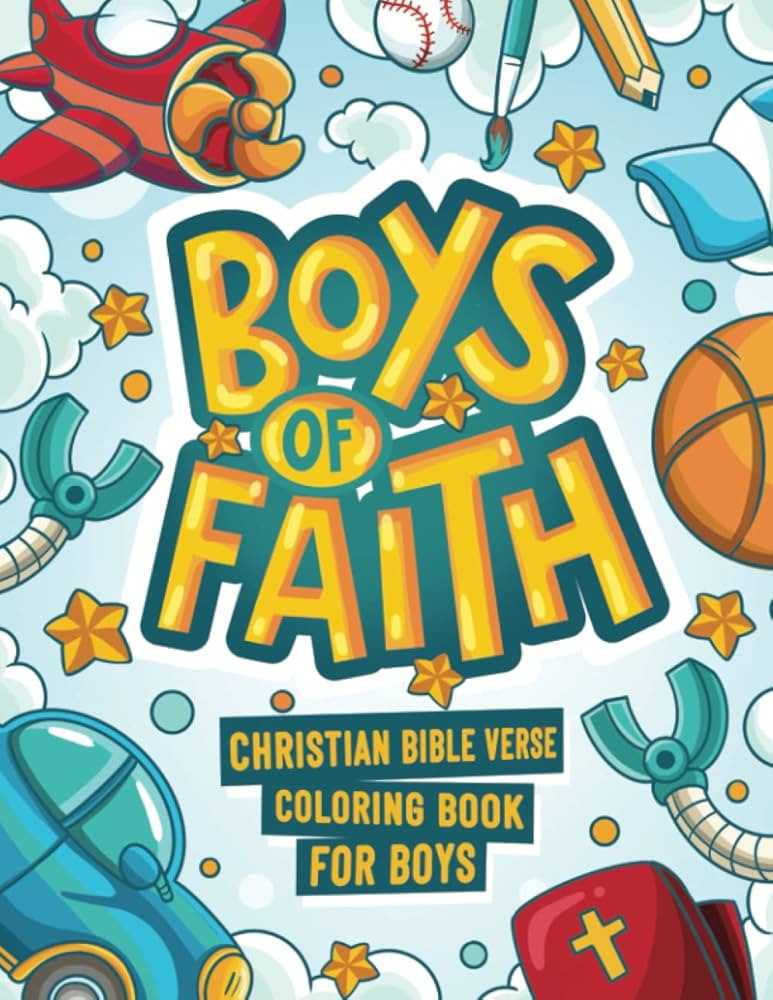 Boys of Faith: Christian Bible Verse Coloring Book For Boys (Bible Verse Coloring for Boys) | Amazon (US)
