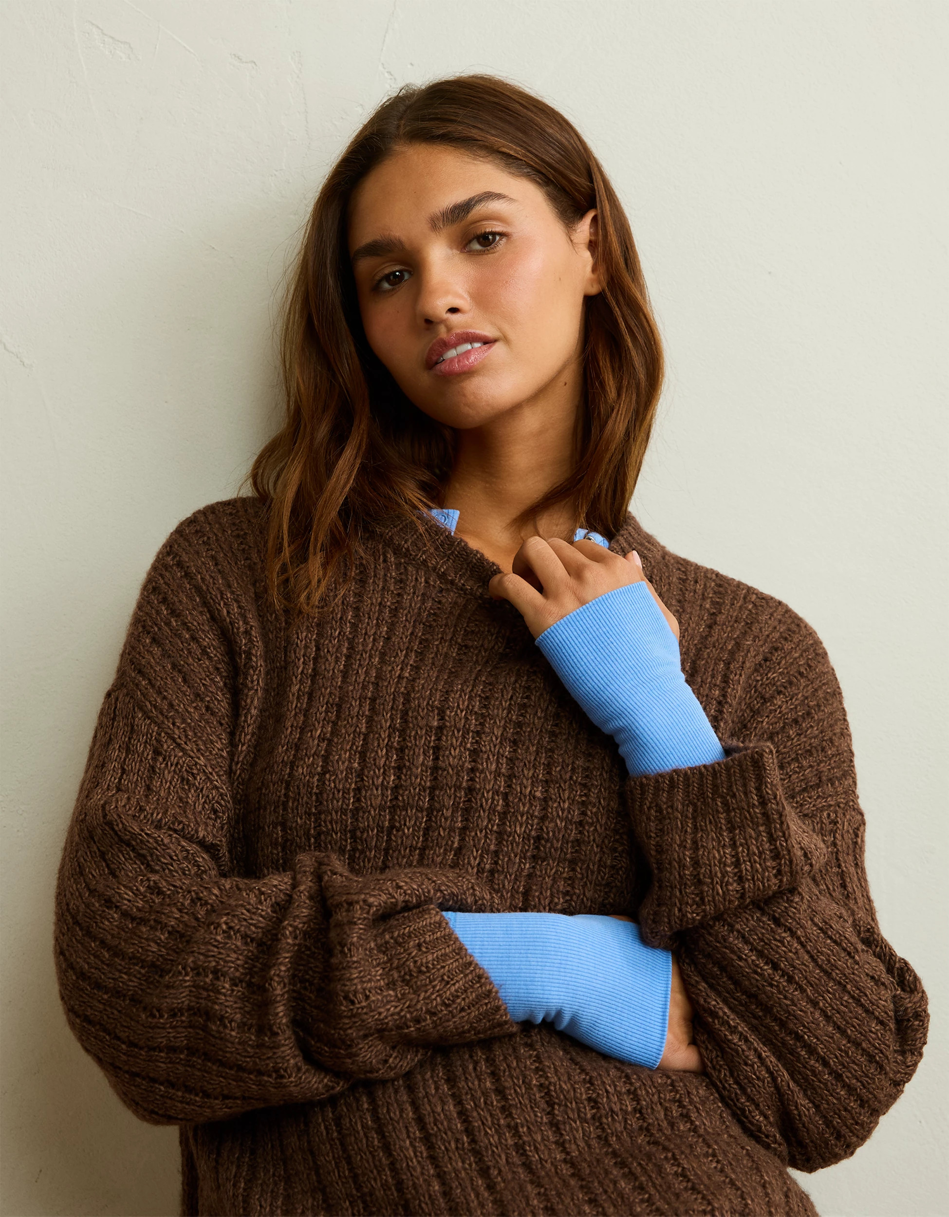 AE Oversized Waffle Crew Pullover | American Eagle Outfitters (US & CA)