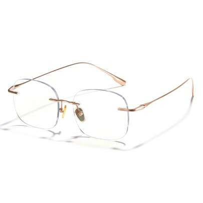 Cyxus Titanium Blue Light Glasses Men's Frameless Frameless Glasses Computer Glasses Anti-UV Glasses | SHEIN