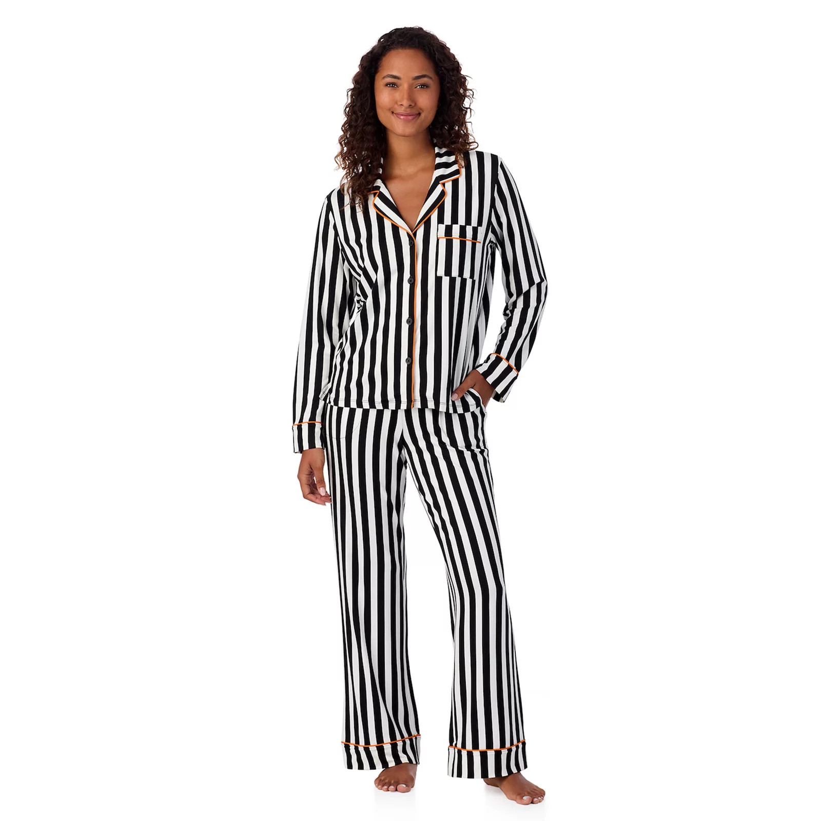 Women's Beauty Sleep Social Lydia Halloween Long Sleeve Top & Bottoms Pajama Set | Kohl's