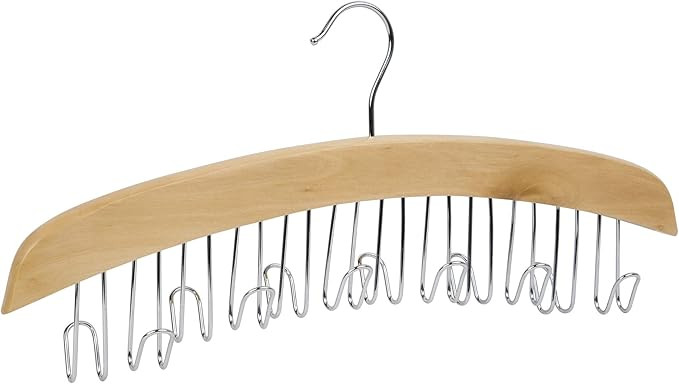 Richards Homewares Wooden Belt Hanger for Closet - Mens Belts Organizer Rack- Natural Finish and ... | Amazon (US)