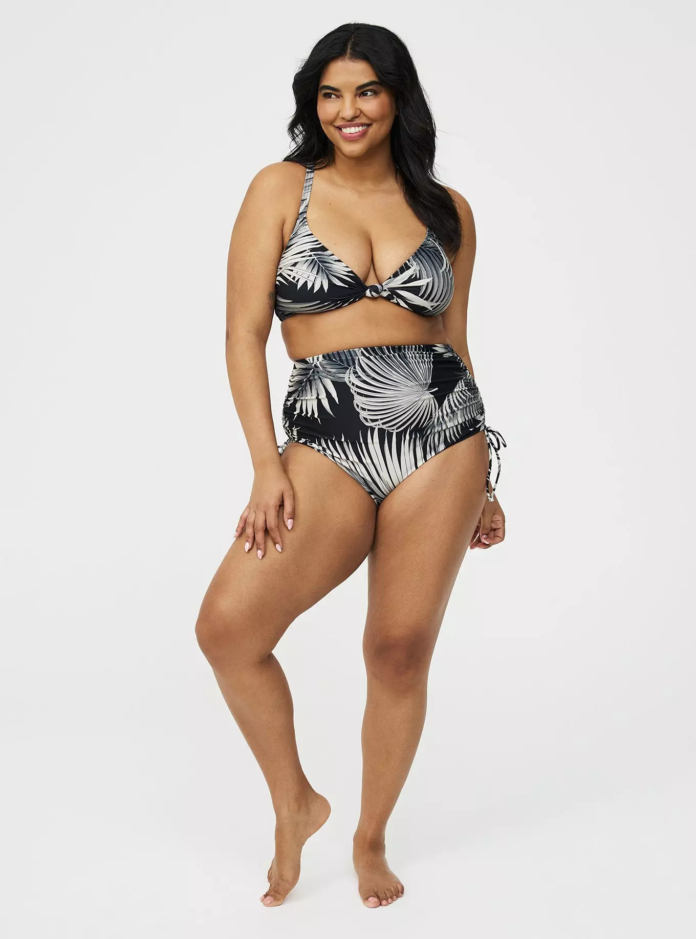 High-Leg Side-Tie Cheeky Swim Bottom | Torrid (US & Canada)