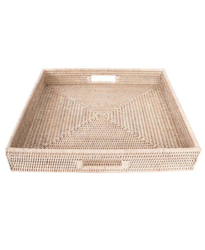 Artifacts Trading Company Square Ottoman Tray with Cutout Handles & Reviews - Bar & Wine  - Dinin... | Macys (US)