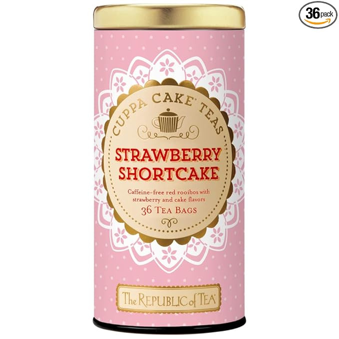 The Republic of Tea - Strawberry Shortcake Cuppa Cake Herbal Tea, 36 Tea Bags | Amazon (US)