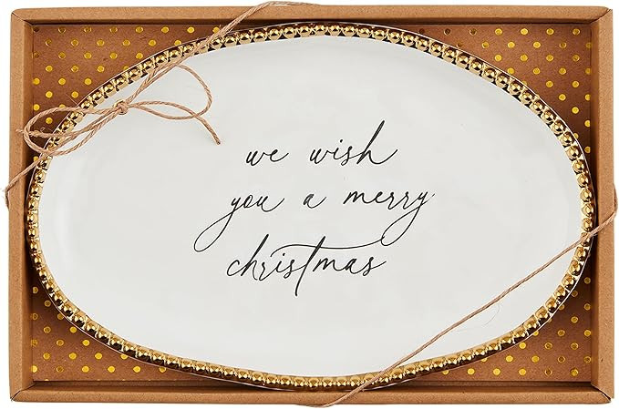 Mud Pie Wish Sentiment Plates, 6 1/2" x 10", WHITE | Amazon (US)
