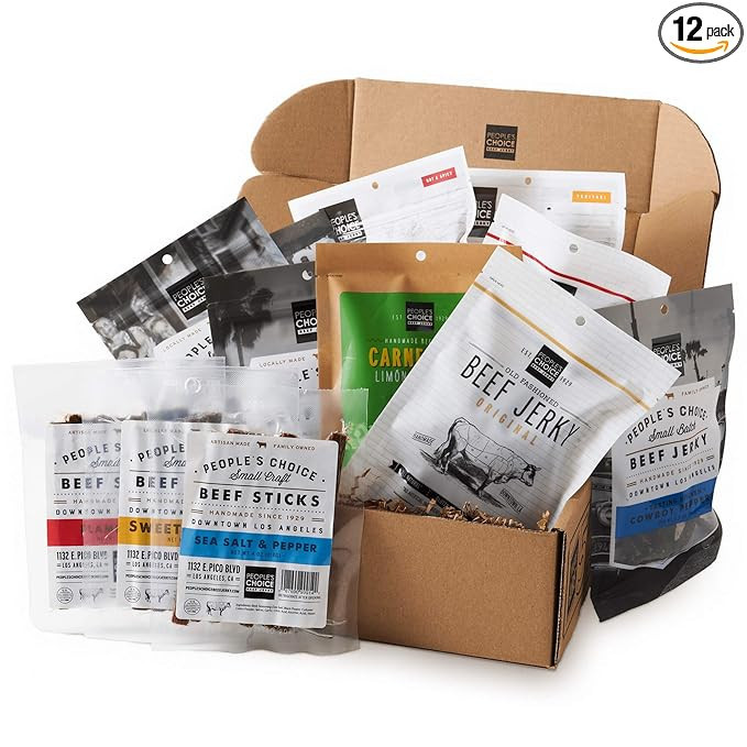 People's Choice Beef Jerky - Jerky Box - One of Everything - Gift for Dad - Protein Snacks Milita... | Amazon (US)