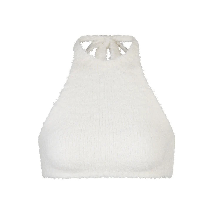 COZY KNIT HALTER BRA TOP | BONE | SKIMS (US)
