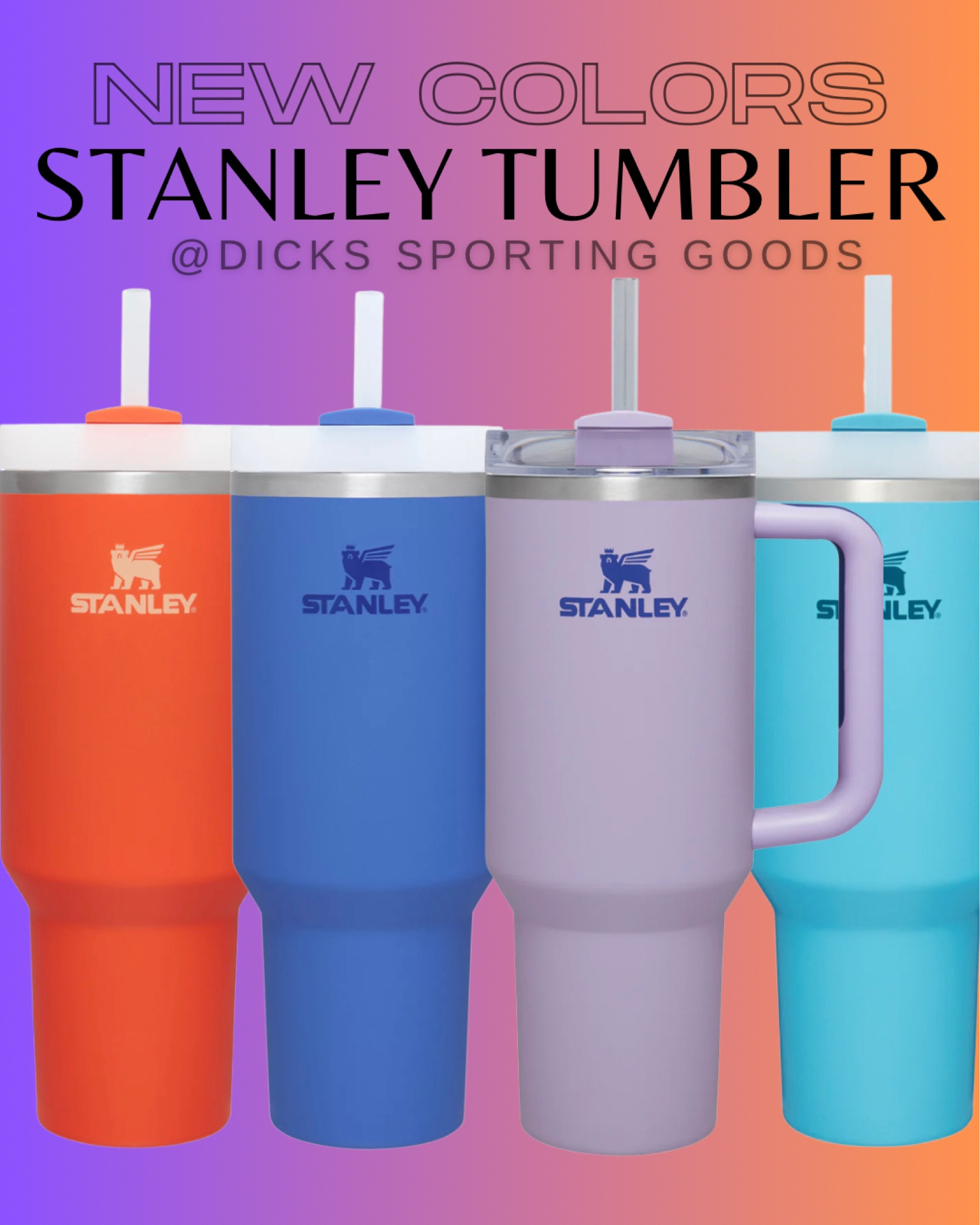 🚨 Stanley Tumblers | 40oz Quencher | available at Dicks Sporting Goods | Citron, Tiger Lily, Lavender, Deep Iris 

#LTKhome