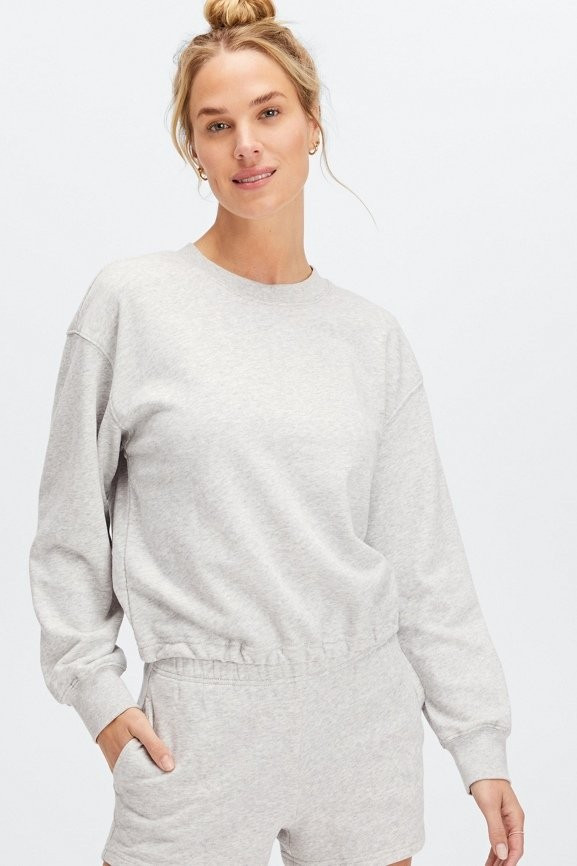 Lightweight Go-To Cropped Crewneck | Fabletics - North America