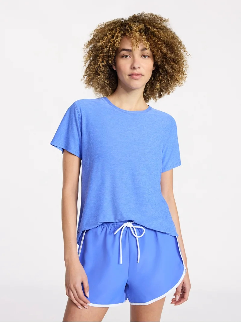 Athletic Works Women's and Women's Plus Relaxed ButterCore Tee with Short Sleeves, Sizes XS-4X | Walmart (US)