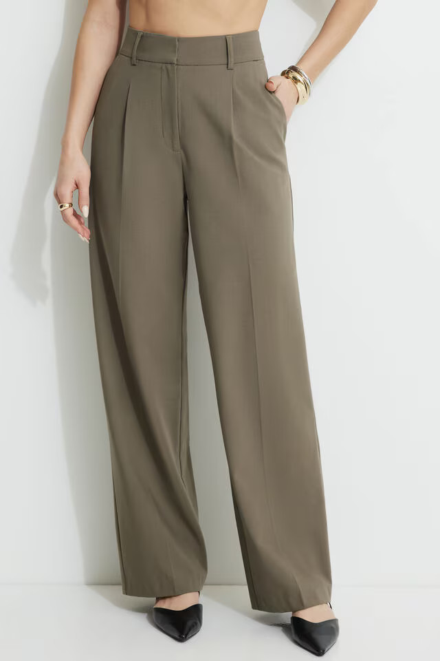 Sofia Pleated Straight Leg Pants | Dynamite Clothing