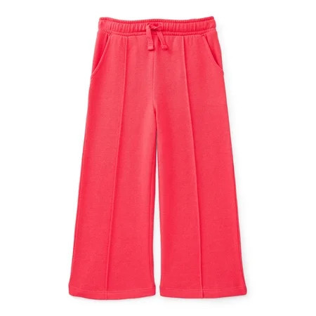 Wonder Nation Toddler Girls Fleece Wide Leg Pants, Sizes 12M-5T | Walmart (US)