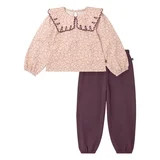 Modern Moments by Gerber Baby and Toddler Girl Collar Top and Pant Set, 2-Piece, Sizes 0/3 Months... | Walmart (US)