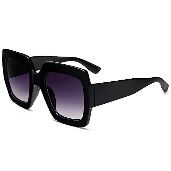 Square-Frame Designer Inspired Oversize Sunglasses for Women Brand Designer Shades | Amazon (US)