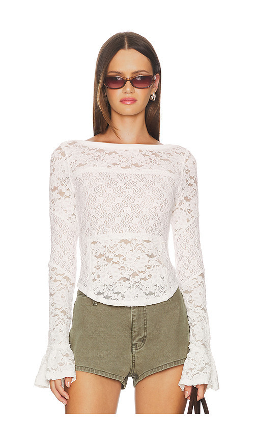 Free People Lace Layering Long Sleeve in Ivory. Size M. Also in XS. | Revolve Clothing (Global)
