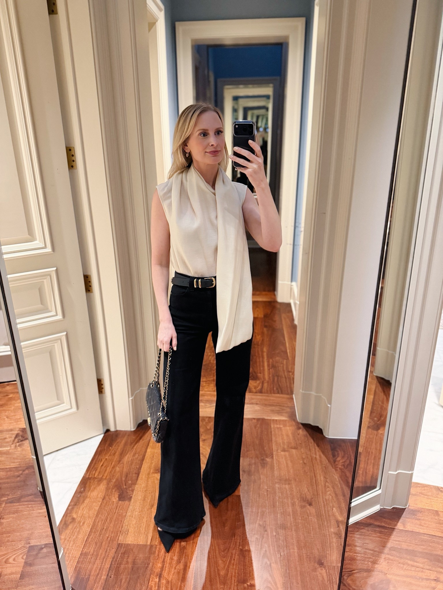 Last night’s look! My top is on sale and this belt is under $100 🙌🏻 wearing a 34 in the top, 26 in the jeans and a small in the belt. 

#LTKSaleAlert #LTKFindsUnder100