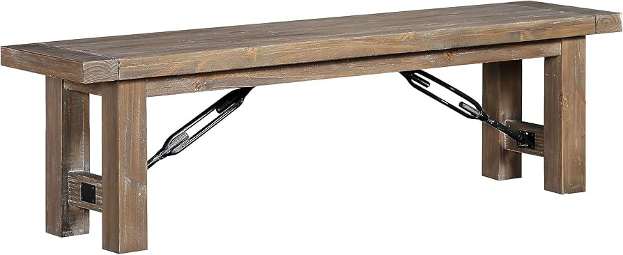 Modus Furniture International 8FJ865 Autumn Solid Wood Dining Bench, Flink Oak | Amazon (US)