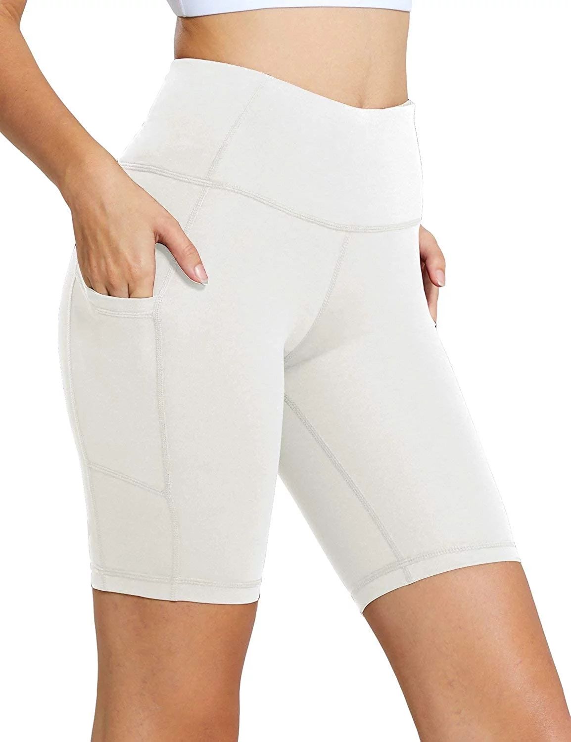 Aoliks Women's Biker Shorts Yoga Workout Shorts with Pockets High Waist Stretch Pants | Walmart (US)
