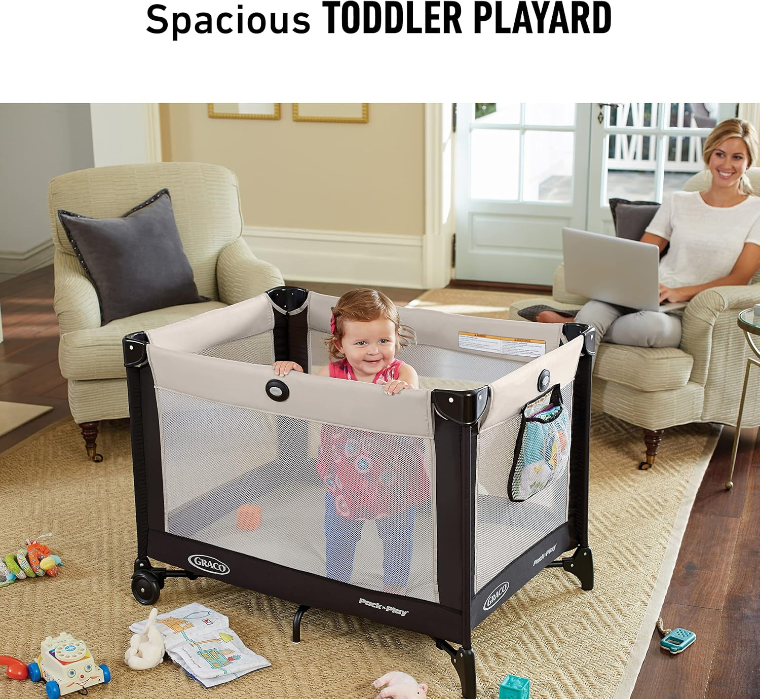 Graco Pack ‘n Play On the Go Playard, Foldable Baby Playpen with Bassinet, Asteroid | Amazon (CA)