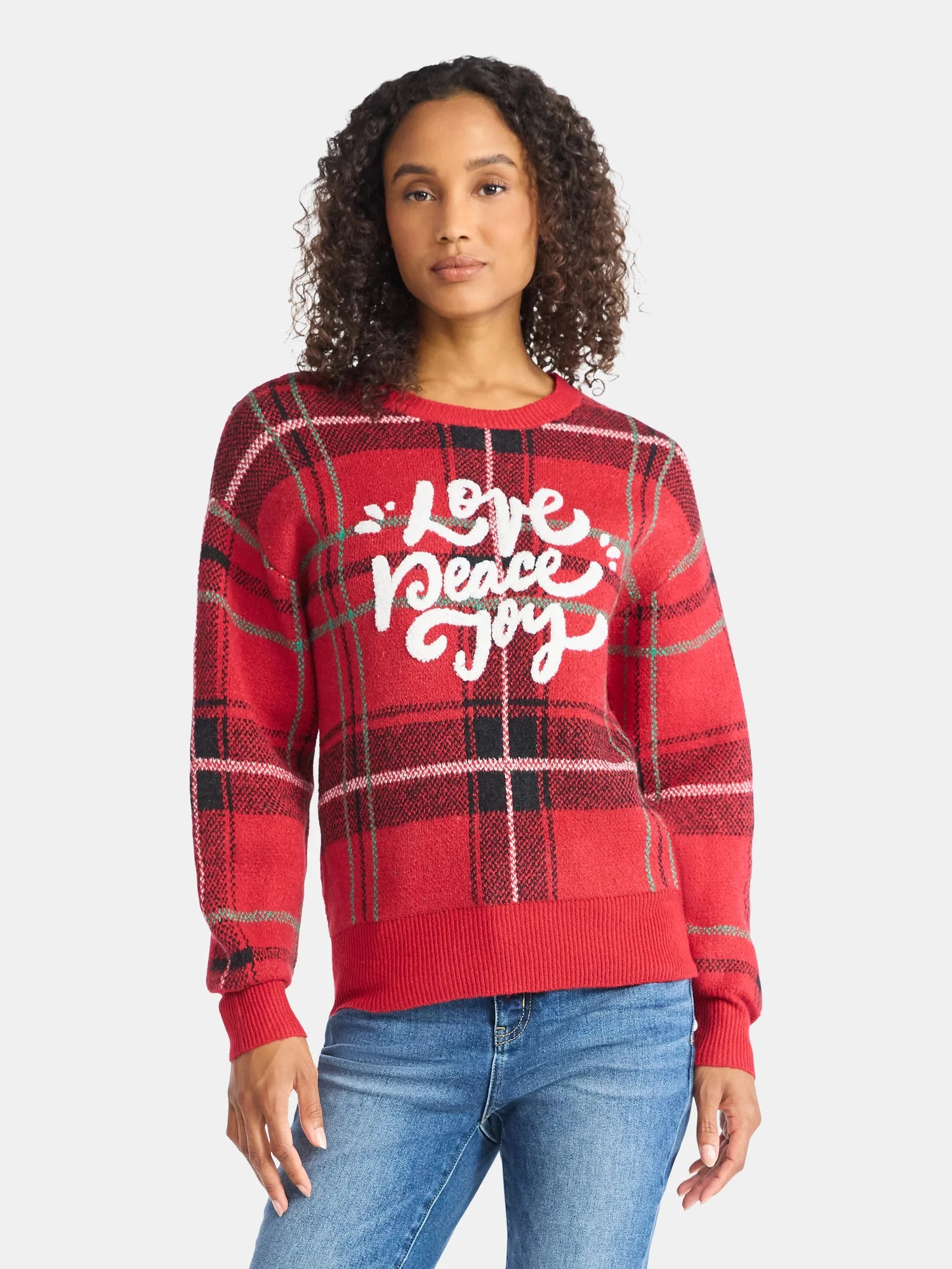 Holiday Time Women's & Women's Plus Pretty Christmas Sweater, Sizes XXS-4X | Walmart (US)