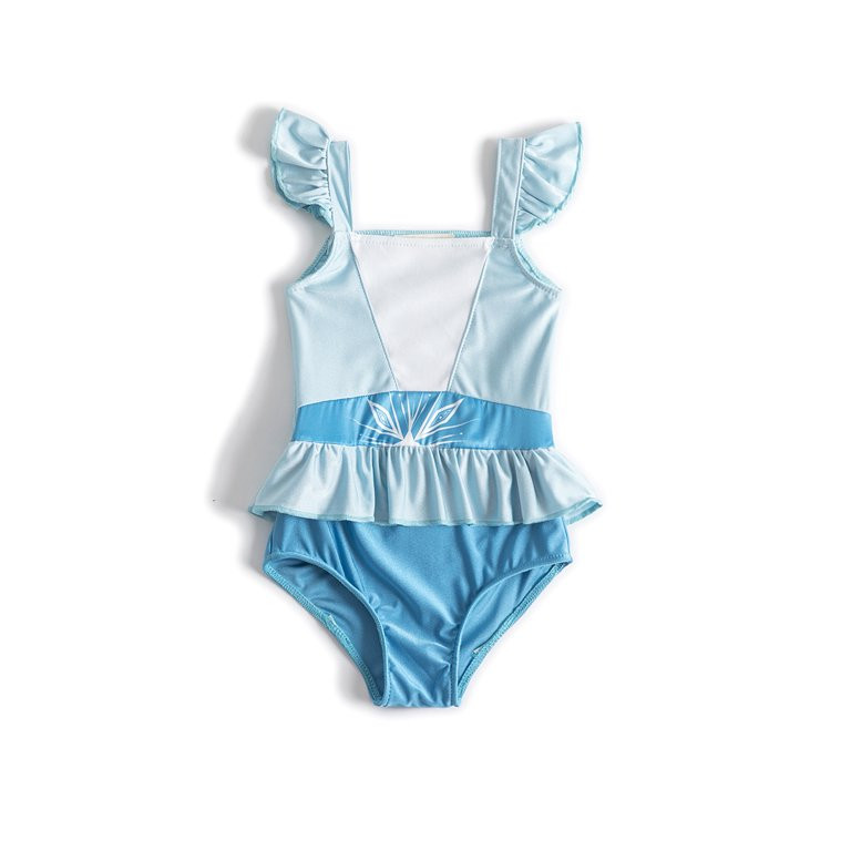 Elsa Swimsuits Girls Princess One Piece Swimsuit with Skirt Swimwear Swimming Bathing Suit Swim W... | Walmart (US)
