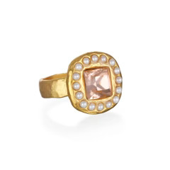 Blush Gem Signet Ring | Sequin