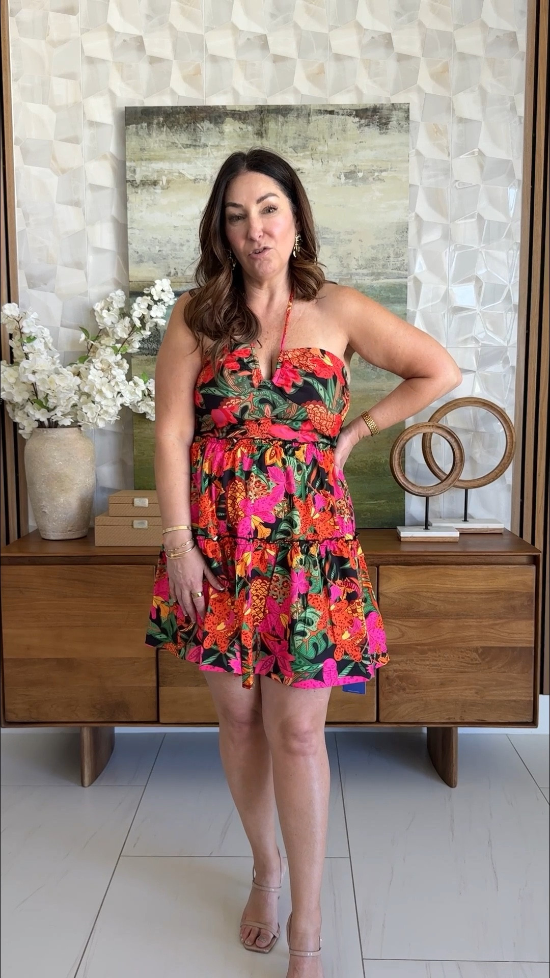 Amazon resort beach vacation dress wearing in large - runs small in the chest and short 

Linked similar jewelry - strapless bra wearing 38D runs true to size

#LTKMidsize #LTKTravel #LTKSeasonal