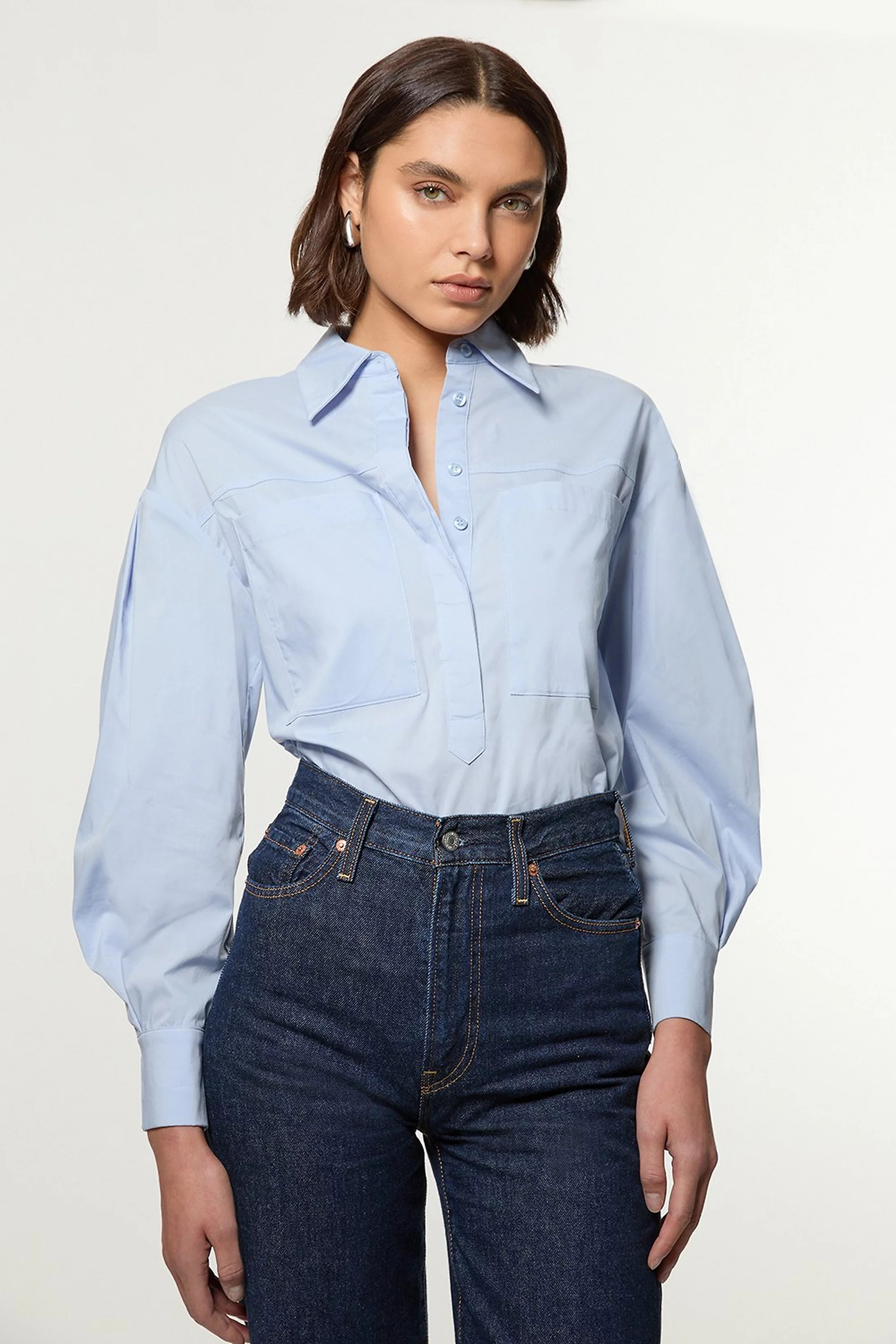 Cotton Oversize Tailored Shirt | Karen Millen UK + IE + DE + NL
