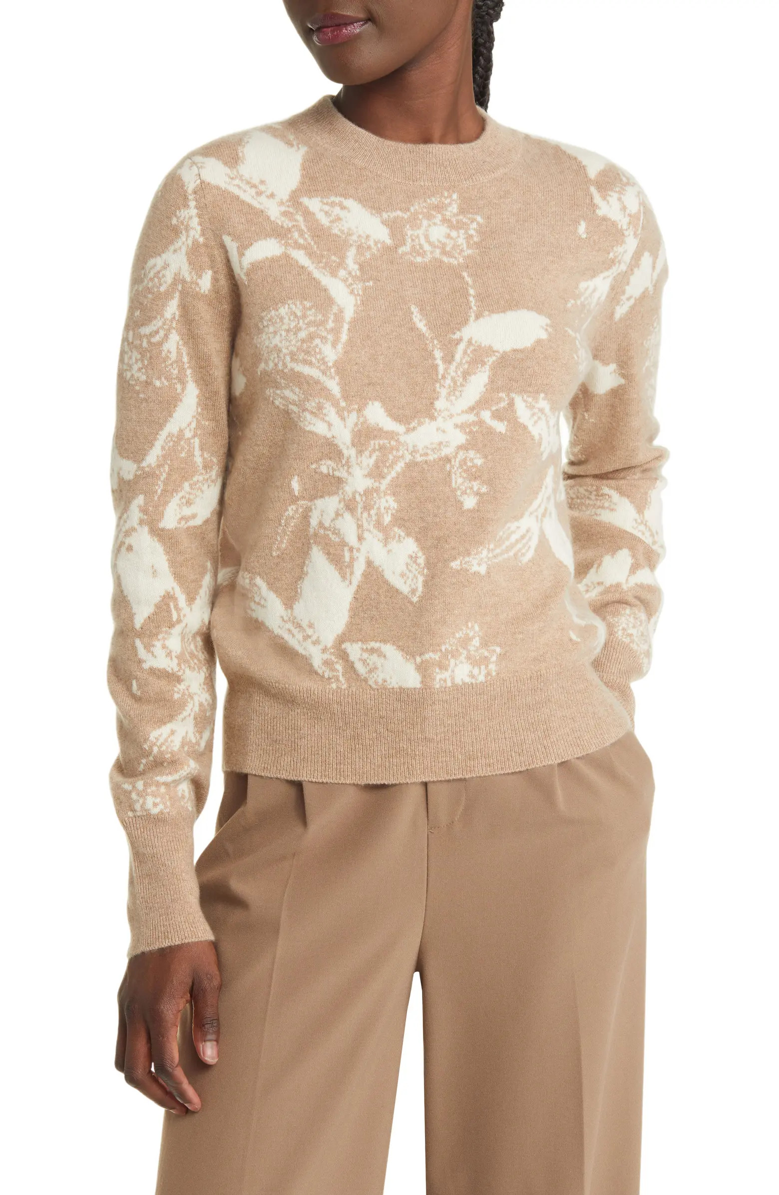 Floral Jacquard Cashmere Sweater | Nordstrom