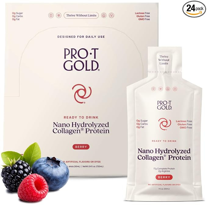 Liquid Collagen Protein Shot, 17g, Nano Hydrolyzed & Grass Fed, 2g Arginine for Wound Support, Gl... | Amazon (US)