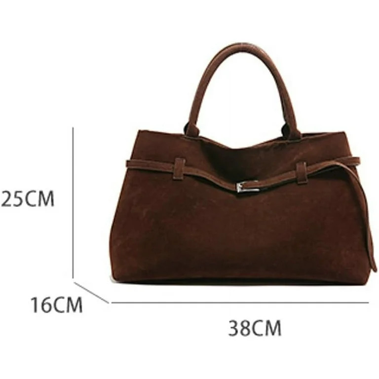 Suede Tote Bag Women Y2K Underarm Shoulder Bag Retro Vintage Top-handle Purse Satchels Work Bag 2... | Walmart (US)