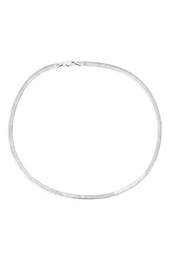 BLING JEWELRY Herringbone Chain Necklace in Silver at Nordstrom Rack, Size 20 | Nordstrom Rack