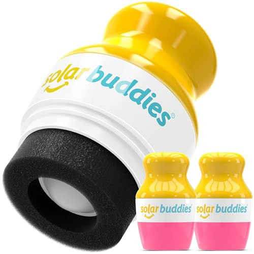Solar Buddies Sunscreen Applicator - Pink Pack of 2 - BPA-Free Refillable Roll on Sponge Sunscreen, Suncream & Lotion Applicator For Kids, Adults & Families - Holds 3.4fl oz, Perfect Size for Travel | Amazon (US)