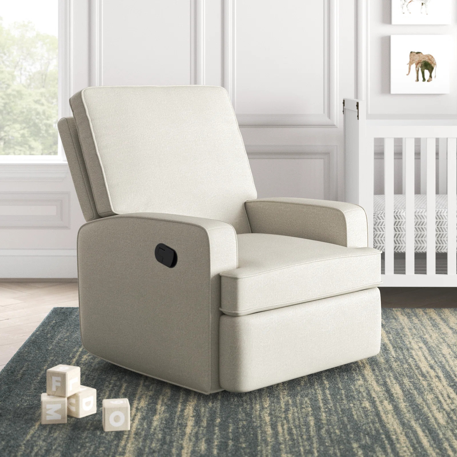 Emily Upholstered Reclining Rocking Chair | Wayfair North America