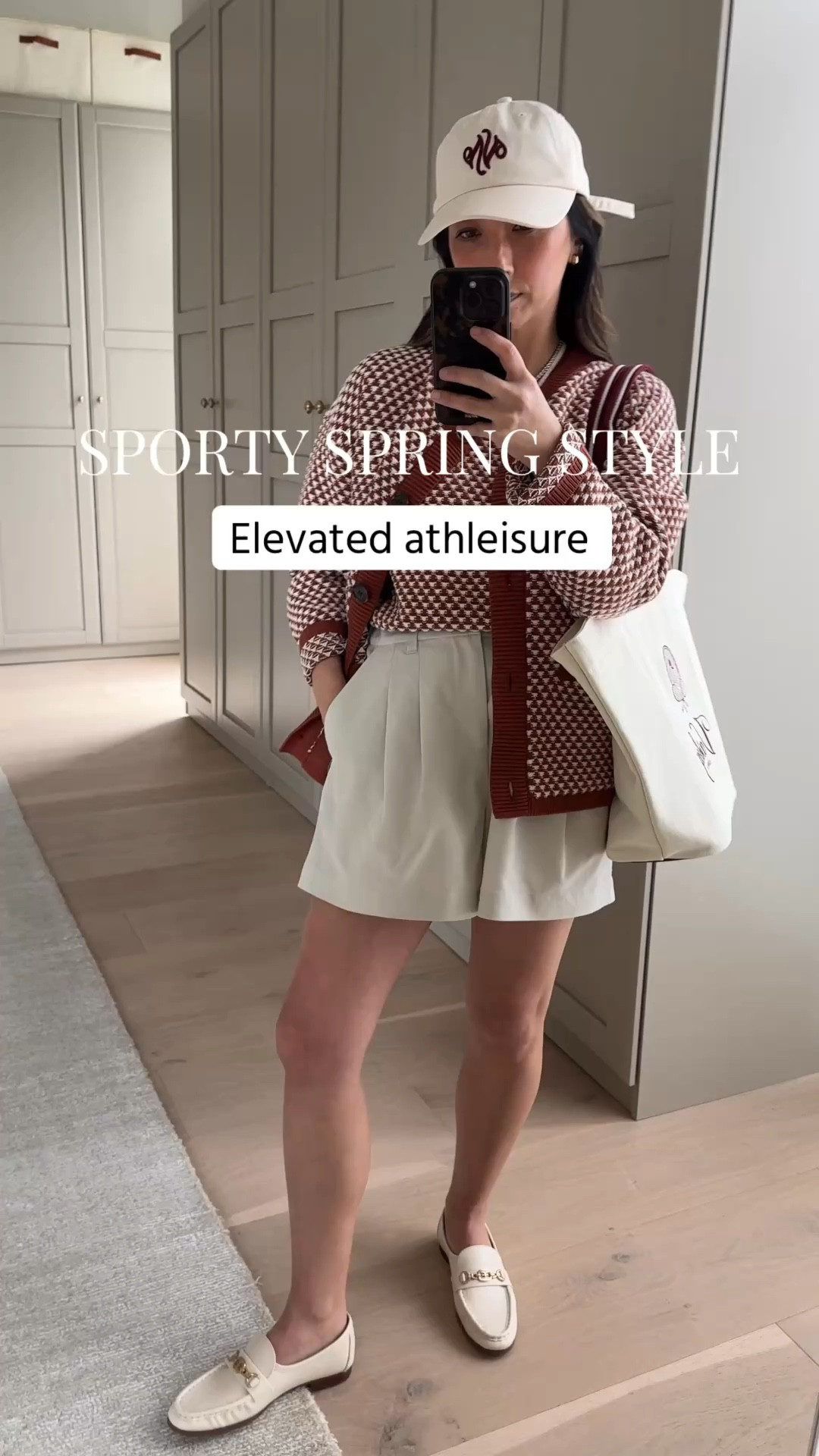 Obsessed with this outfit from Varley. Giving sporty but still elevated. Shorts are so comfortable and the length is so flattering. 

Varley Knit jacket xs 
Knit tank small 
Varley Woven shorts xs 
Varley Canvas club tote bag 
Varley Melvin club cap
Sam Edelman loafers 5

Spring outfits 2026, mom style, spring style, petite style, athleisure 

#LTKmomlife #LTKootd #LTKPetite