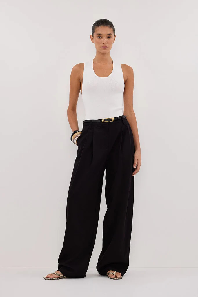 EDEN BLACK TAILORED PANT | DISSH