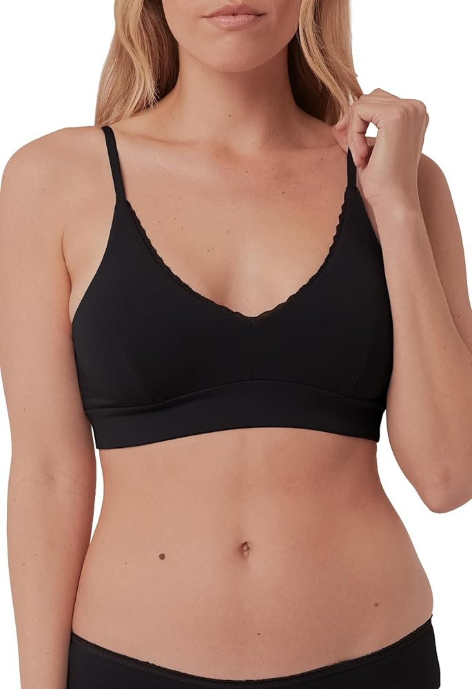 Pact Women's Organic Cotton Pretty Plunge Bralette | Amazon (US)