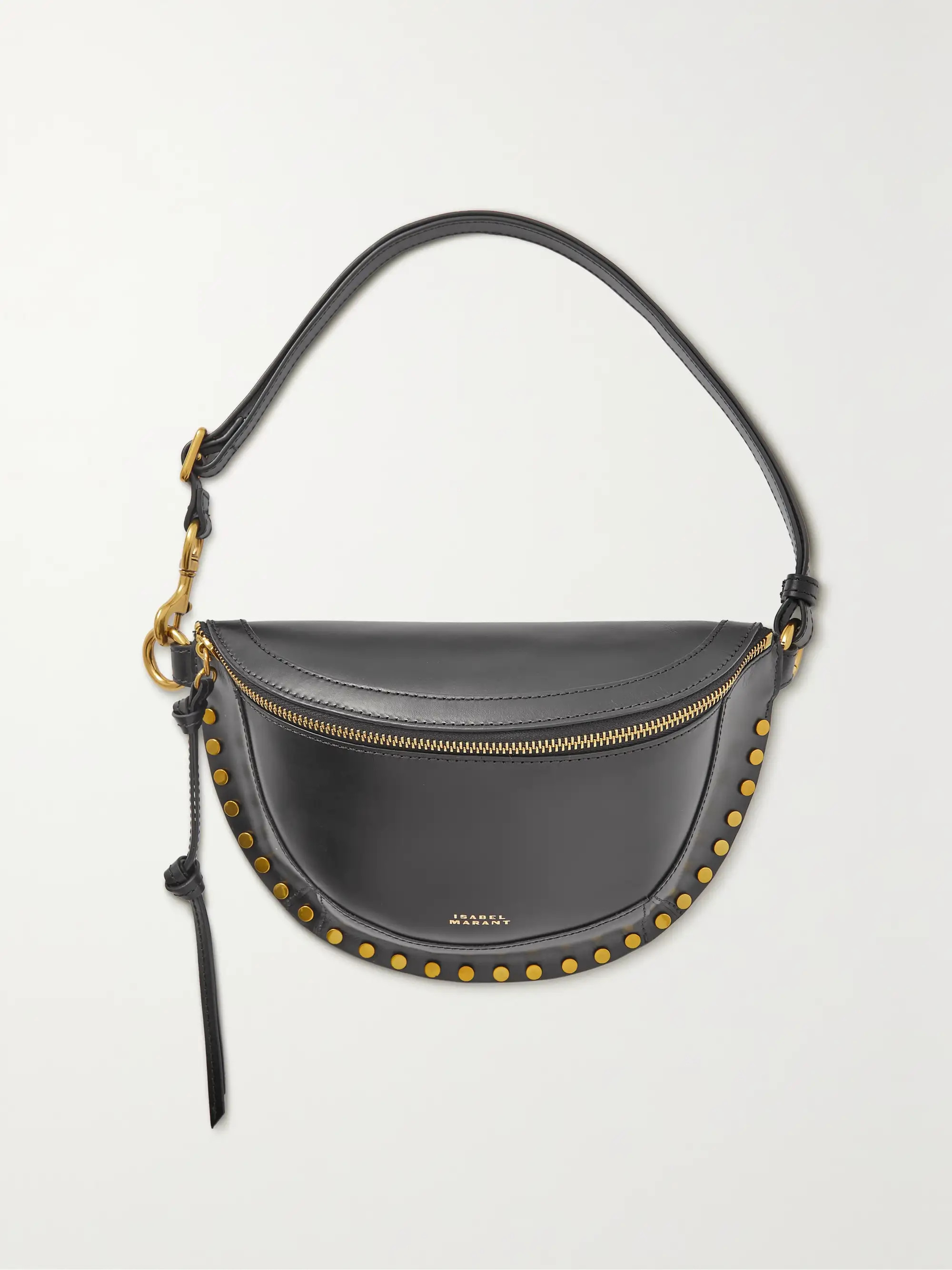 Skano whipstitched leather-trimmed suede belt bag | NET-A-PORTER (US)