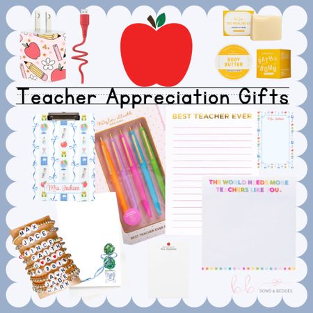 Teacher Appreciation Gifts, End of year teacher gifts, Personalized gifts, Classy chargers monogrammed chargers, Old Whaling Co. bath sets, Curio Press, Taylor Elliott Designs, The Callaway Collection bracelets, Taylor Beach Design, Paper Goods, Personalized Stationary from Sweet Pea and Whimsy use code KOURTNEY2024 or 20% off at Sweet Pea and Whimsy. 

#LTKfindsunder50 #LTKGiftGuide