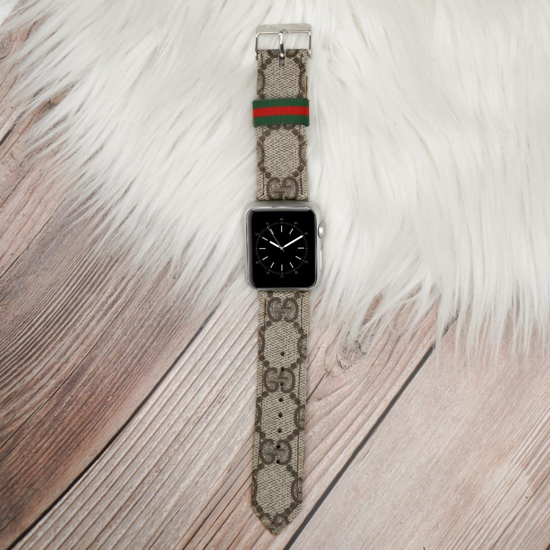 Buckle Band in Upcycled Brown Webbed GG | Sparkl