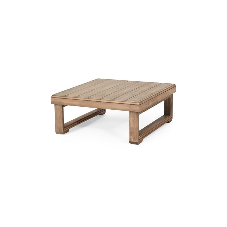 Rustic Wood Coffee Table with Slat Design and Sled Legs - Outdoor Patio Furniture, Easy Assembly,... | Walmart (US)