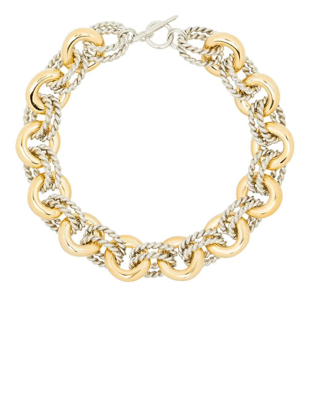 two-tone rope-link necklace | Farfetch Global