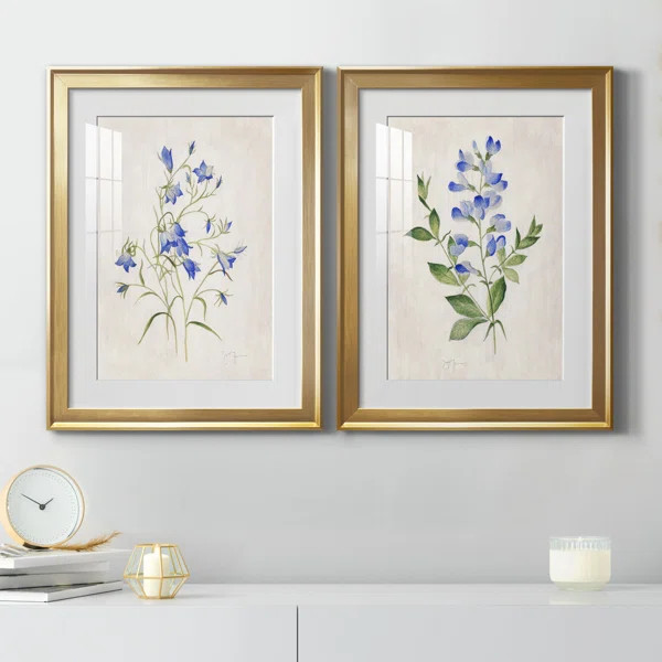 Blue Botanical I - 2 Piece Painting Print Set | Wayfair North America